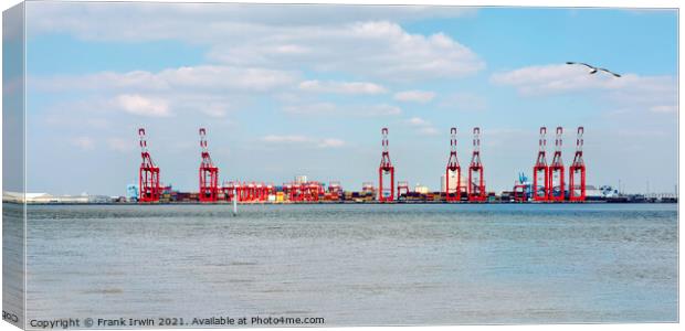 Liverpools Liverpool2 Container Port  Canvas Print by Frank Irwin