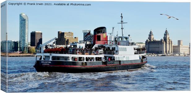 Royal Daffodil motoring down the River Mersey Canvas Print by Frank Irwin
