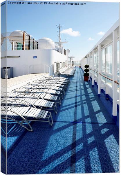 Cruise liner sun deck Canvas Print by Frank Irwin