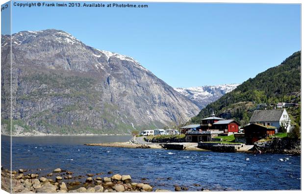 Eidfjord from cruise ship Canvas Print by Frank Irwin