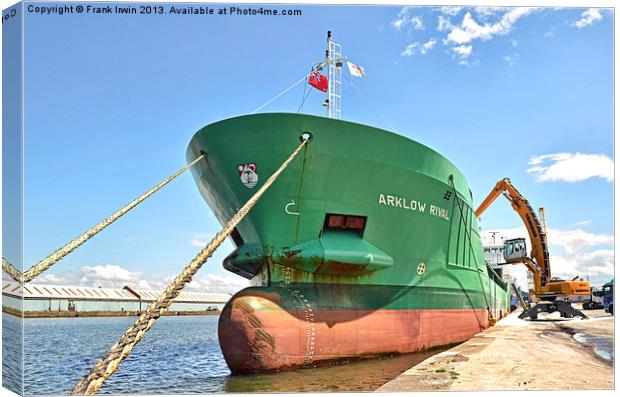 Arklow Rival in Birkenhead Docks Canvas Print by Frank Irwin