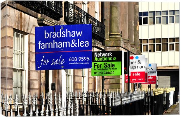Colourful ‘For sale’ signs Canvas Print by Frank Irwin