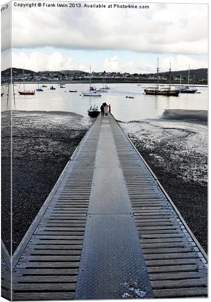 Conway harbour and pier access. Canvas Print by Frank Irwin