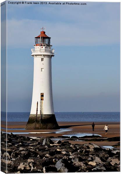 Perch Rock lighthouse at New Brighton Canvas Print by Frank Irwin