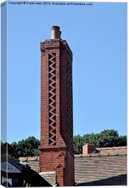 An elaborate chimney seen at Port Sunlight Village Canvas Print by Frank Irwin