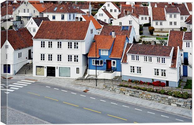Stavanger (Norway) Old Town Canvas Print by Frank Irwin