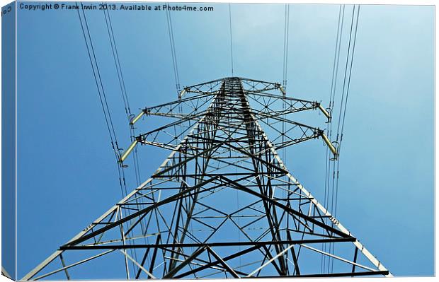 A mighty Pylon against a blue sky Canvas Print by Frank Irwin