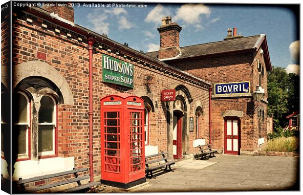 ‘Grunged’ work of Hadlow Road Station, Wirral Canvas Print by Frank Irwin