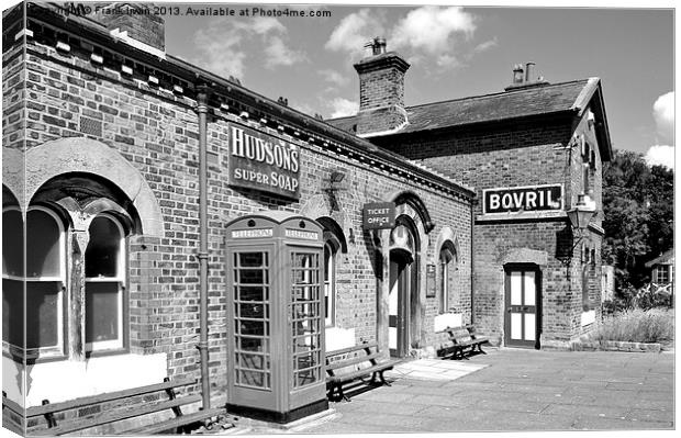 Hadlow Road Station, Wirral, Monochrome Canvas Print by Frank Irwin