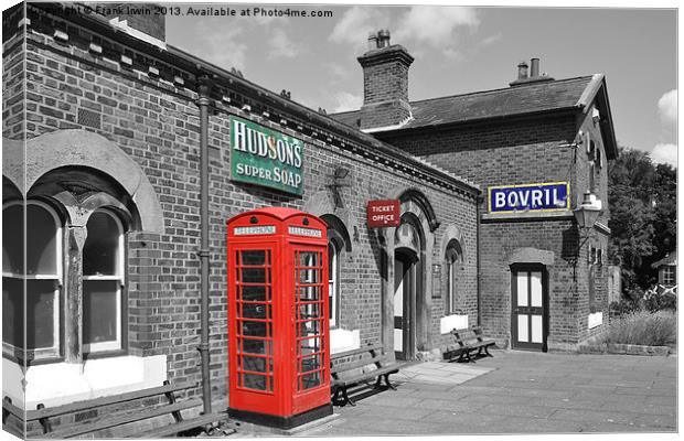 Colour popped work of Hadlow Road Station, Wirral Canvas Print by Frank Irwin