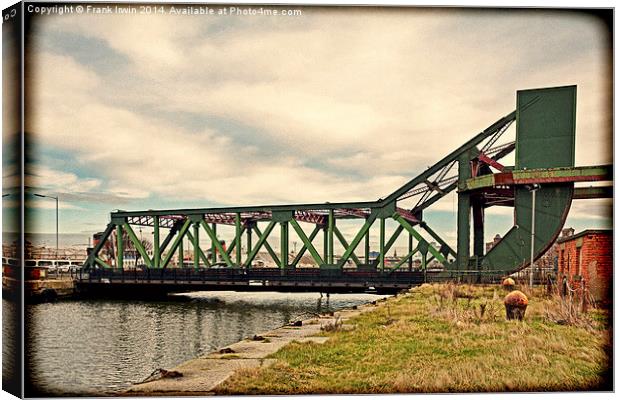 A Typical bascule Bridge, grunged effect Canvas Print by Frank Irwin