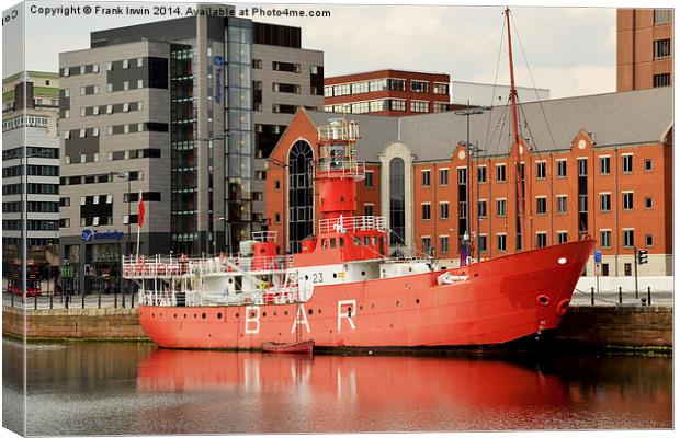 Planet, the old Liverpool bar Lightship Canvas Print by Frank Irwin