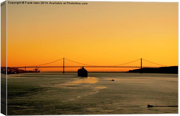 Portuguese sunrise on the River Tagus Canvas Print by Frank Irwin