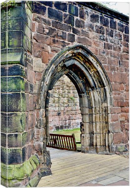 One of Birkenhead Priory’s (St. Mary’s Church) arc Canvas Print by Frank Irwin