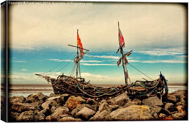 The Driftwood Pirate ship ‘Grace Darling’. Canvas Print by Frank Irwin