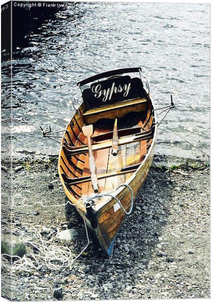 A rowing beached on Derwentwater Canvas Print by Frank Irwin