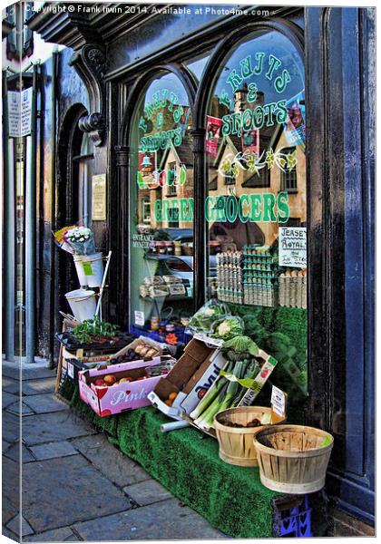A typical greengrocer’s shop front Canvas Print by Frank Irwin