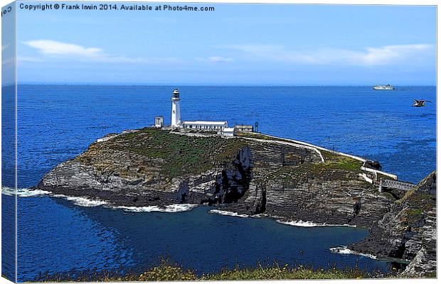 South Stack Island & lighthouse, Anglesey Canvas Print by Frank Irwin