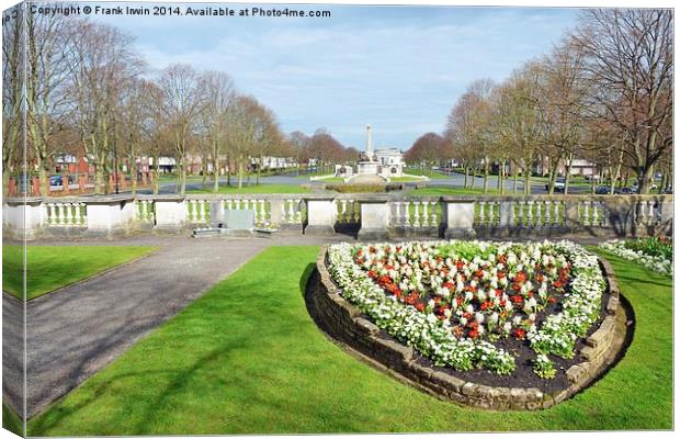 Hillsborough Memorial garden, Port Sunlight Canvas Print by Frank Irwin