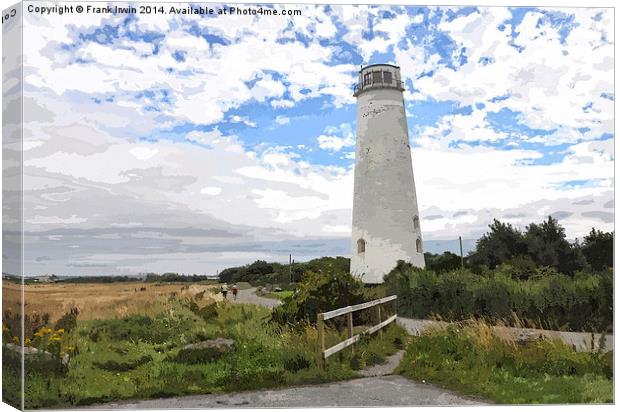 Artistic work of Leasowe Lighthouse Canvas Print by Frank Irwin
