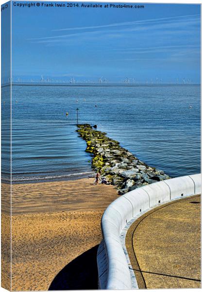 Sea view at Colwyn Bay, North Wales Canvas Print by Frank Irwin