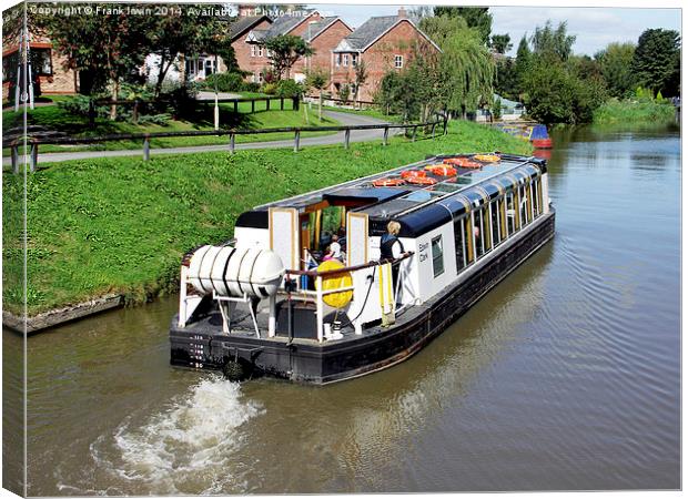 A typical canal ‘Narrow boat’ Canvas Print by Frank Irwin