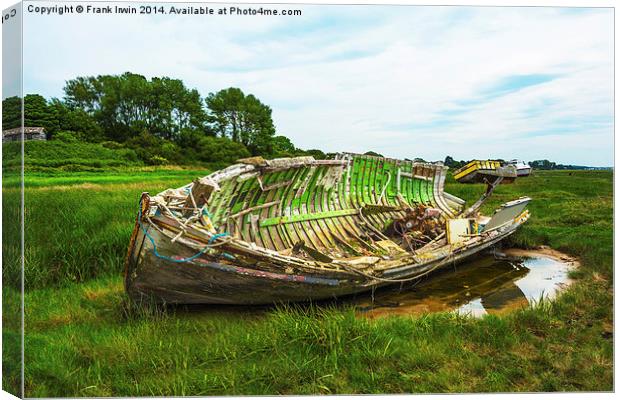 An abandoned and worse for wear boat Canvas Print by Frank Irwin