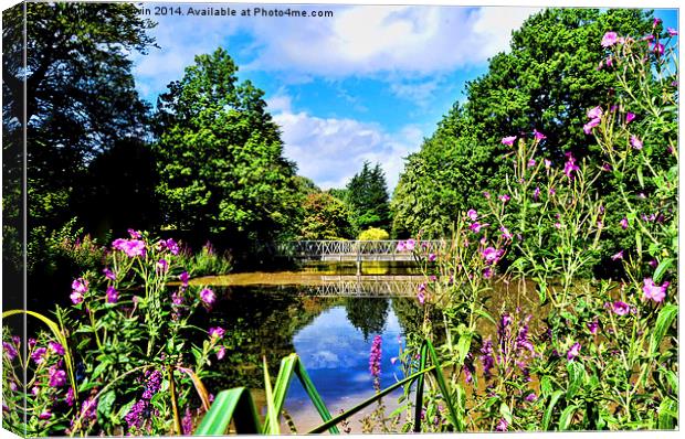 One of the many bridges in Birkenhead Park, Wirral Canvas Print by Frank Irwin