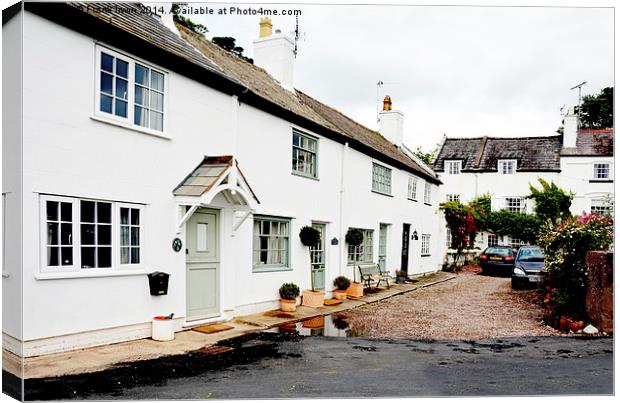 A pretty row of cottages in parkgate, Wirral, UK Canvas Print by Frank Irwin