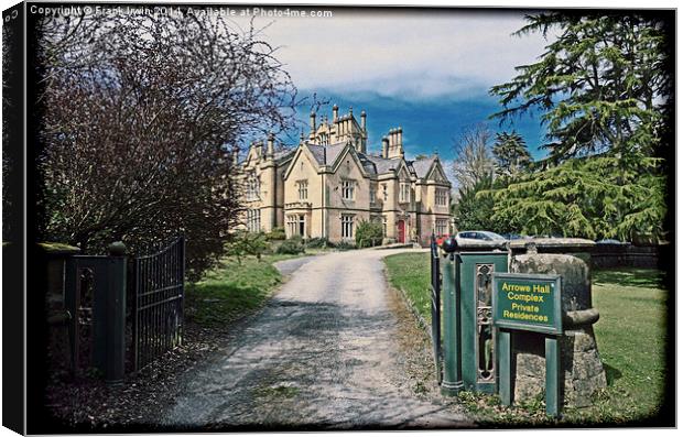 Arrowe Hall Complex, Wirral, UK Grunged effect Canvas Print by Frank Irwin