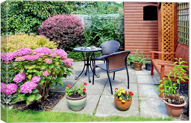 A typical English patio Canvas Print by Frank Irwin