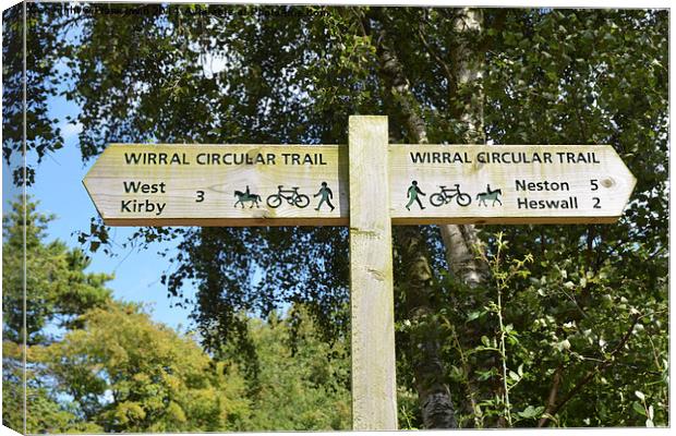 Wirral Country Park, Direction Indicators Canvas Print by Frank Irwin