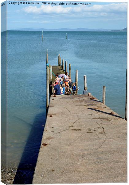 Young Crabbers in Rhos-on-Sea Canvas Print by Frank Irwin