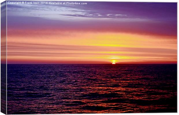  North Sea sunset Canvas Print by Frank Irwin