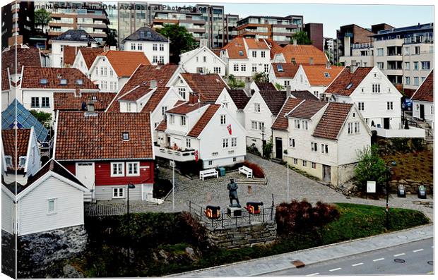 Ttimber 'protected' houses in stavanger, Norway Canvas Print by Frank Irwin