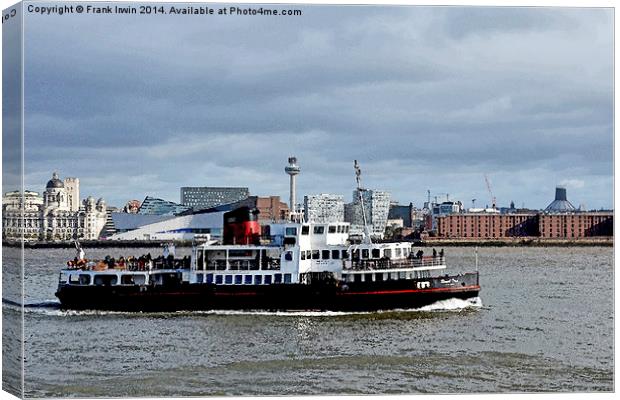 Mersey Ferry Royal Iris as an oil painting Canvas Print by Frank Irwin
