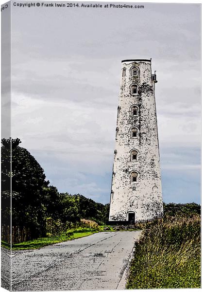  Artistic work of Leasowe Lighthouse               Canvas Print by Frank Irwin