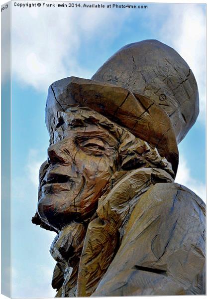 Llandudno's Tree carving of The Mad Hatter Canvas Print by Frank Irwin