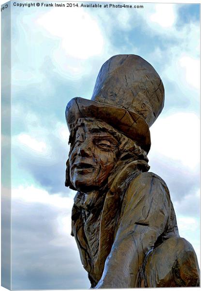 Llandudno's Tree carving of The Mad Hatter Canvas Print by Frank Irwin