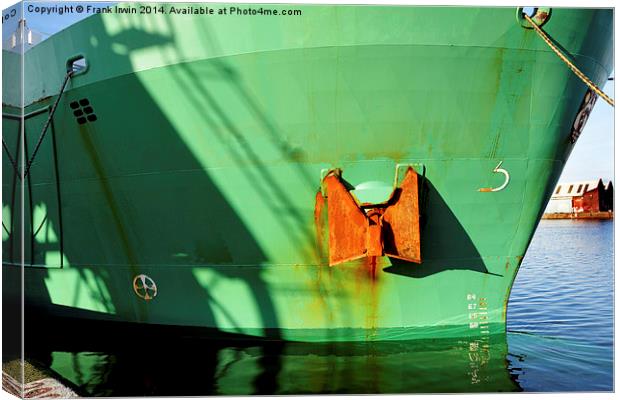 Close up of the bows of MV Arklow Rebel  Canvas Print by Frank Irwin