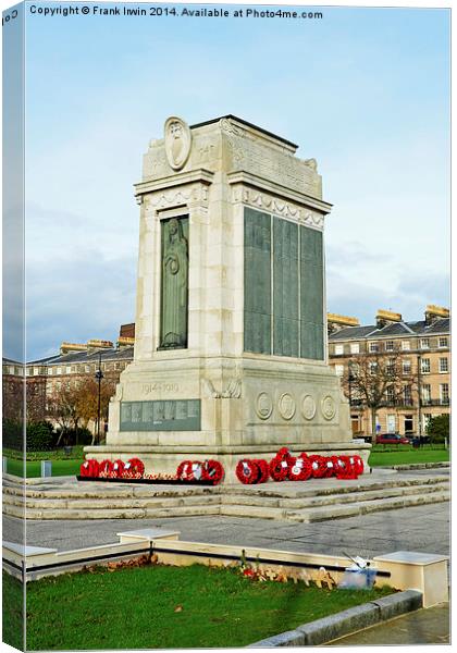  Birkenhead’s war memorial Canvas Print by Frank Irwin