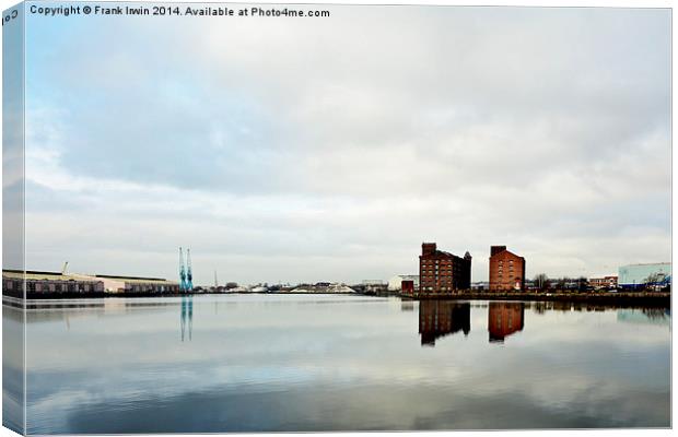  Birkenhead, Wirral, UK, a Dockland vista Canvas Print by Frank Irwin