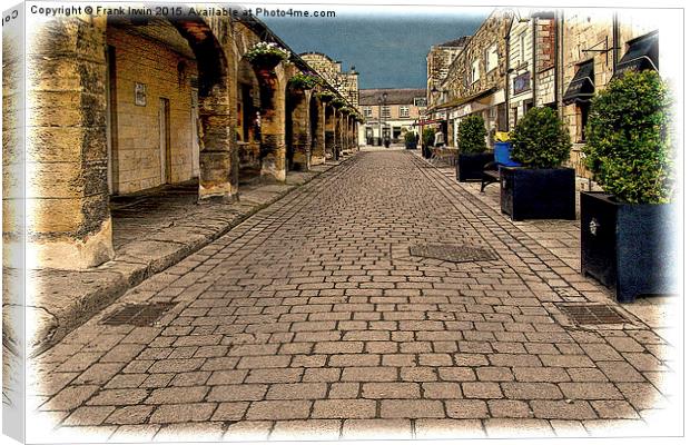  A typical road in Wetherby (Grunged effect) Canvas Print by Frank Irwin