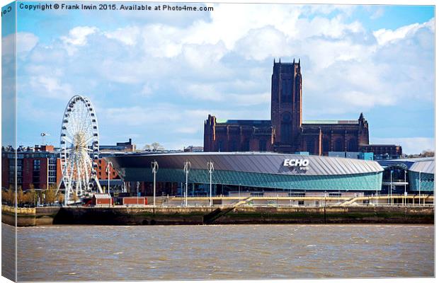 Echo Arena Liverpool, with its Ferris Wheel Canvas Print by Frank Irwin
