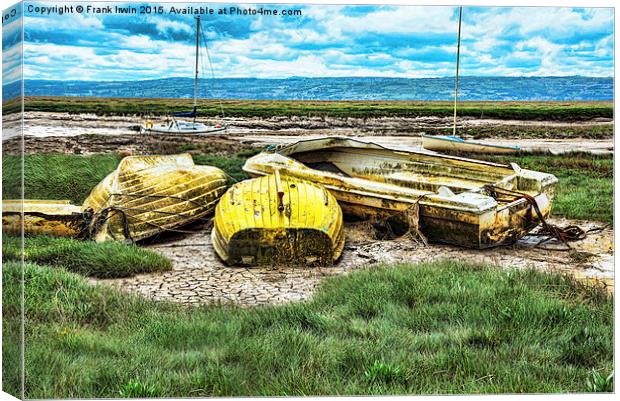  Dereliction at Heswall Beach, Wirral Canvas Print by Frank Irwin