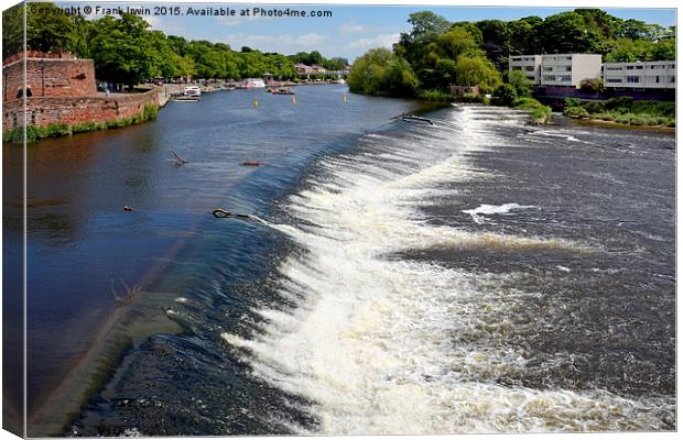  The weir at Chester, River Dee Canvas Print by Frank Irwin