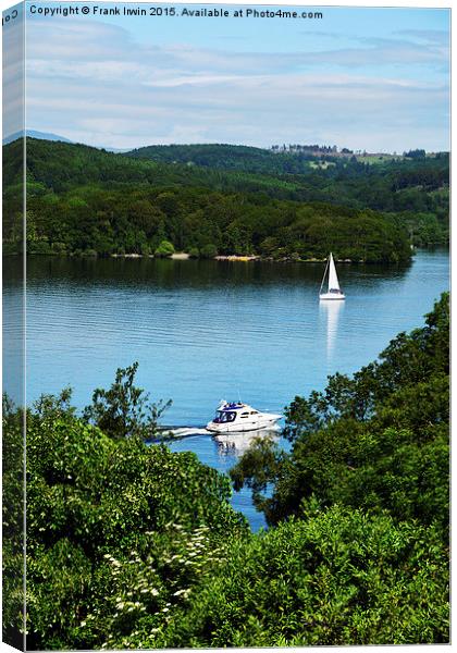  Windermere from our hotel room Canvas Print by Frank Irwin