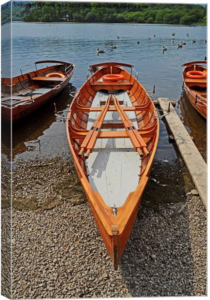  A new rowing boat on Derwent Water Canvas Print by Frank Irwin