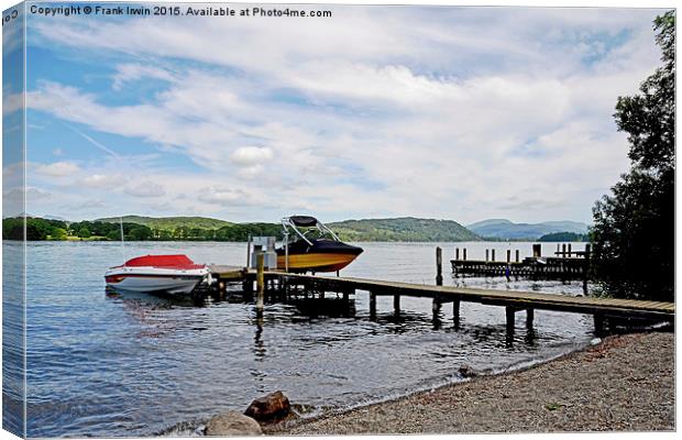 Windermere view from a local hotel grounds Canvas Print by Frank Irwin