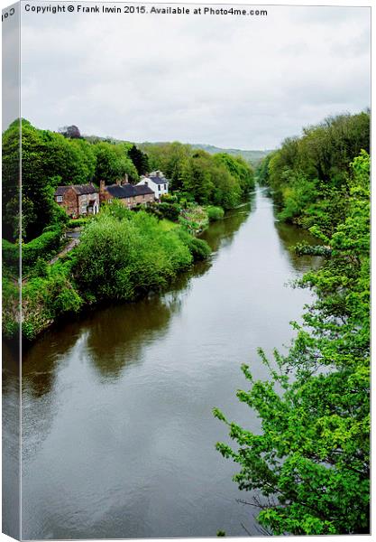 Looking down the River Severn from Ironbridge Canvas Print by Frank Irwin